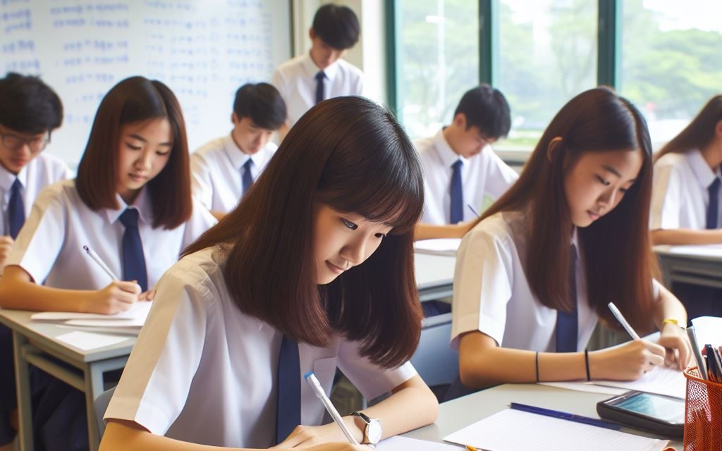 Students Study for PSLE